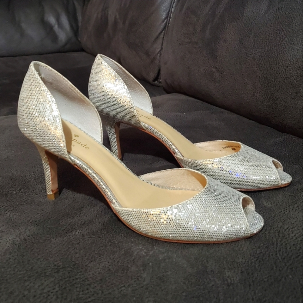 Kate Spade Silver Heels